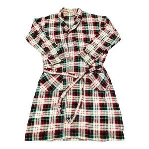 Vintage Pleetway Men’s Red‎ Multi Color Plaid Robe